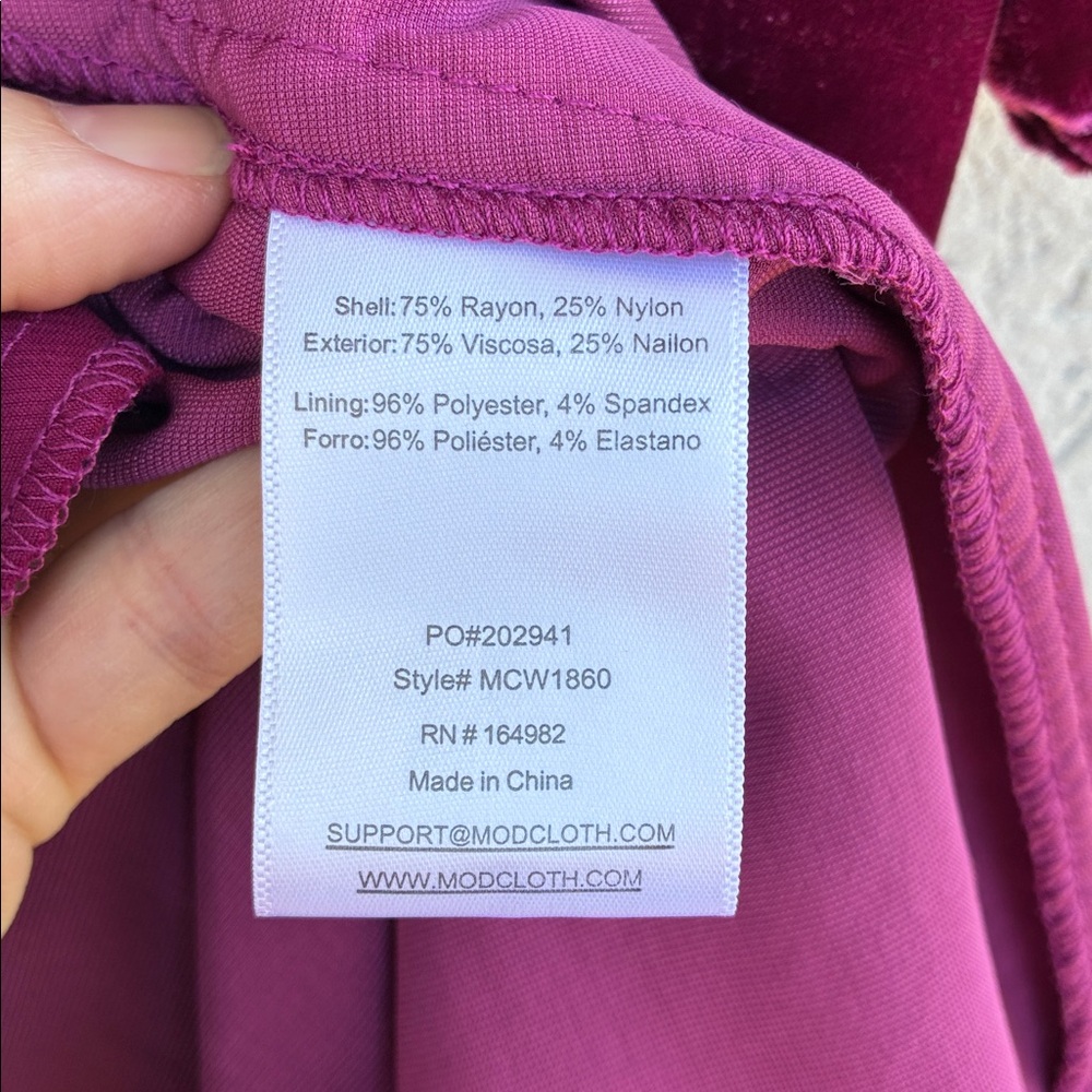 ModCloth “Who’s my sweetheart?” Velvet babydoll dress - Picture 7 of 8